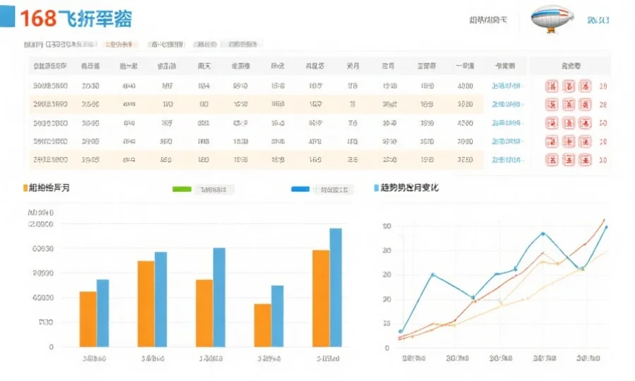 一份168飞艇开奖数据被分组为天、周、月，并以多种图表（柱状图、折线图）形式展现，突出趋势与变化